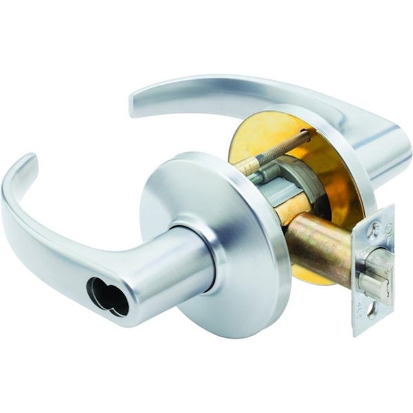 Parche 2.75 in. 9K Series 7 Pin Entry 14 Lever & D Rose with ANSI Strike Less Core Backset - Satin Chrome PA2054395 - main